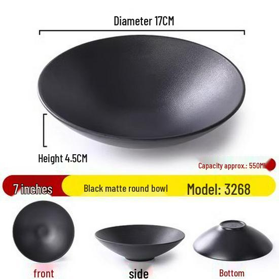 A5 Japanese Melamine Wide Rim Noodle & Rice Bowl