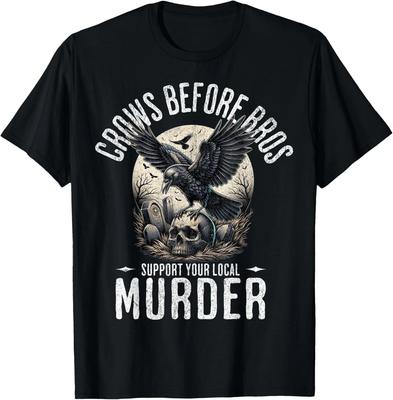 Corvi Prima dei Fratelli Supporta il Tuo Corvo Locale Regalo Divertente di Halloween T-Shirt Unisex