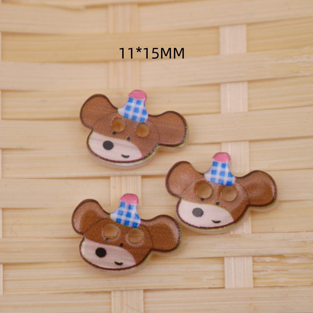 58 Styles of Cute Pink and Black & White Cat Cartoon Buttons for Children's Sweaters and Cardigans