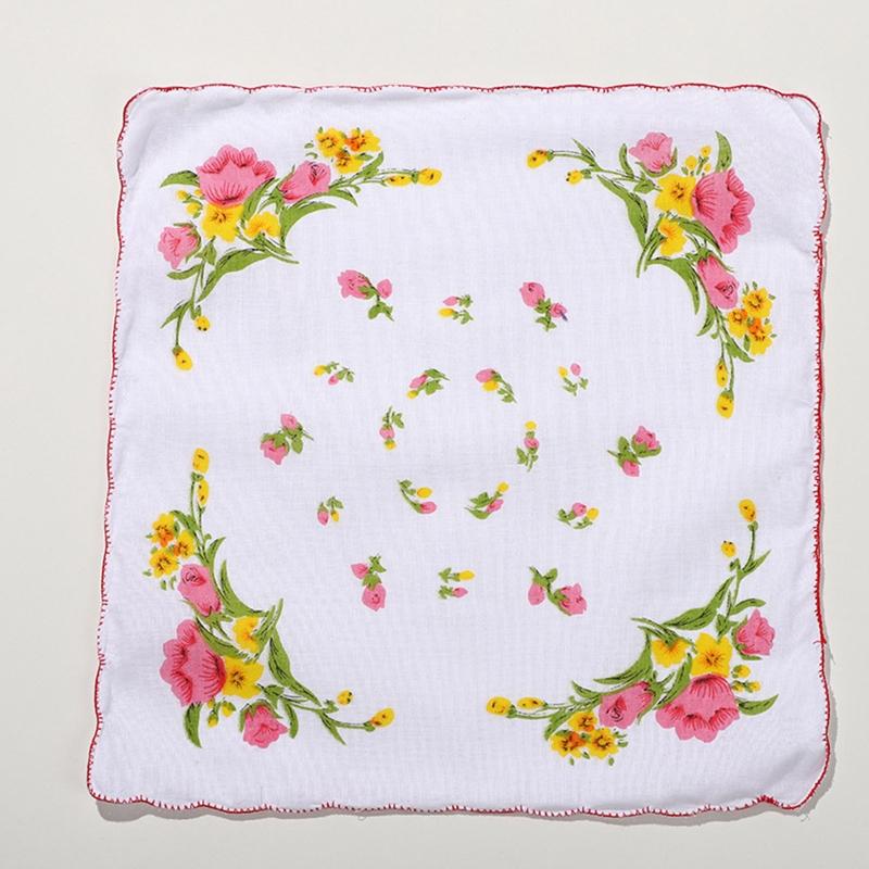 Pocket Handkerchiefs Toddler Face Towels 100% Cotton for Kids Girls Daily Use