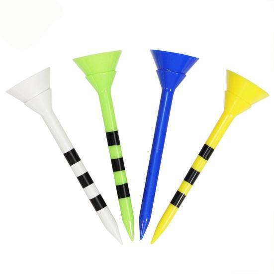 10Pcs Plastic Golf Tee Cup Design Keep Stable Strong Toughness Unbreakable Professional Reduce Friction Serving Pins 83mm Practice