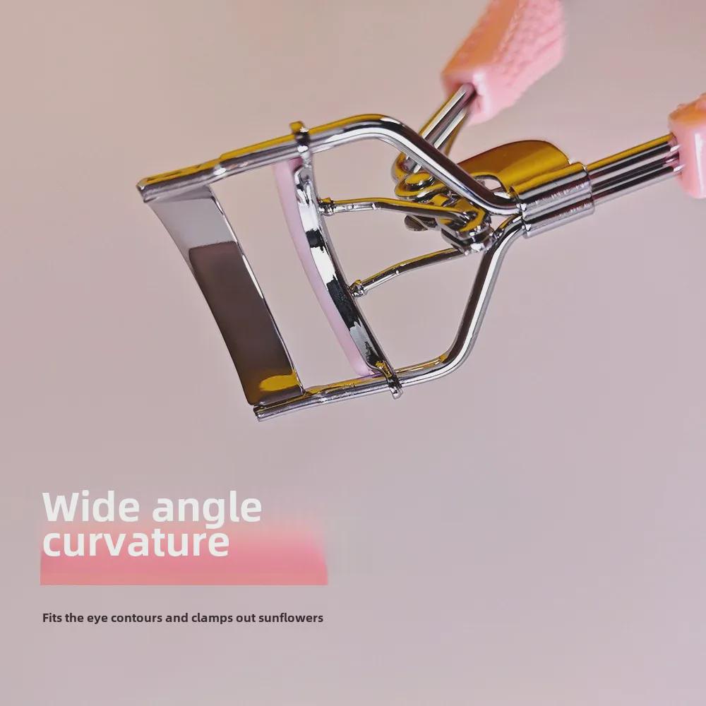 Portable Long-Lasting Wide-Angle Stainless Steel Sunflower Eyelash Curler for Children
