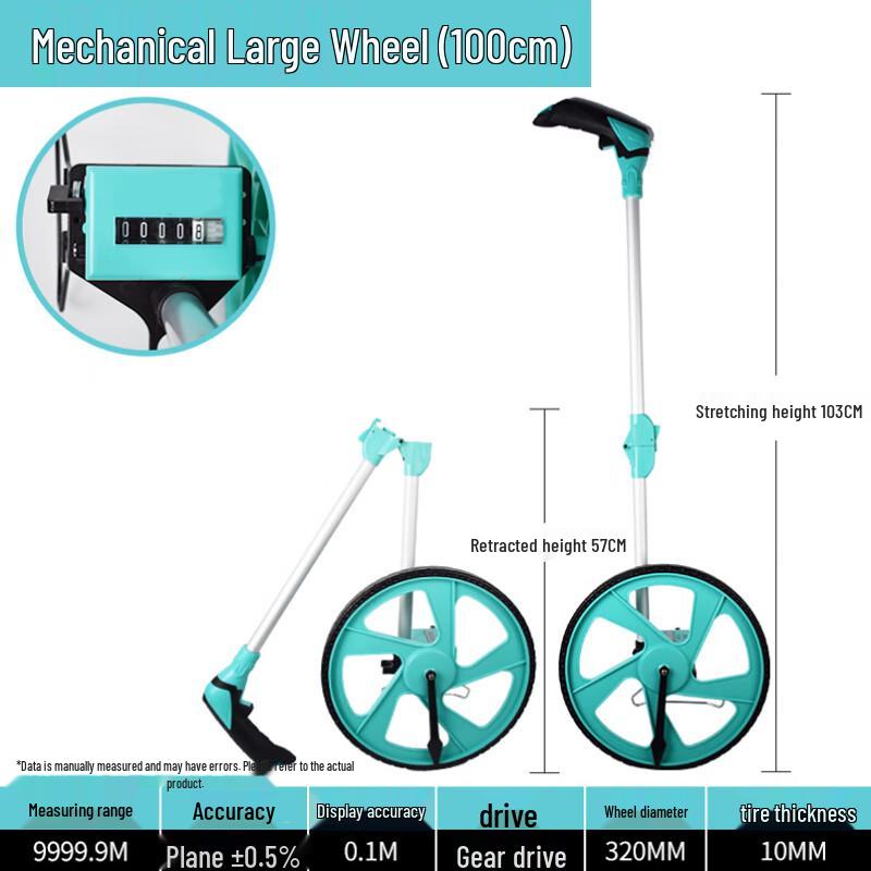 Hand-Push Retractable Measuring Wheel