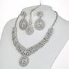 Rhinestone Earrings Choker Necklace Wedding Jewelry Sets  Bride Party Costume Dress Accessories