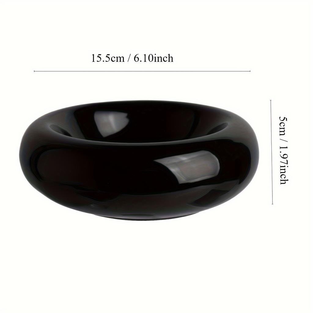 Katzennapf Keramik Katzennapf Schale Haustiernapf Donutform Katzenfutternapf Anti-Fall Klappnapf Rutschfest Mehrere Farben Formen Snacknapf