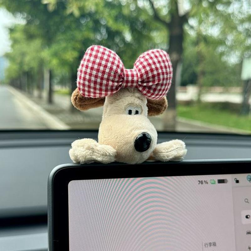 

Милый мультяшный щенок, плюшевая кукла, украшения для салона автомобиля, украшение для центральной консоли экрана автомобиля, аксессуары для автодекора