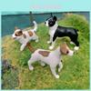 Figura de Animal Boston Terrier Modelo Estático de PVC Para Decoração de Casa e Ideias de Presente