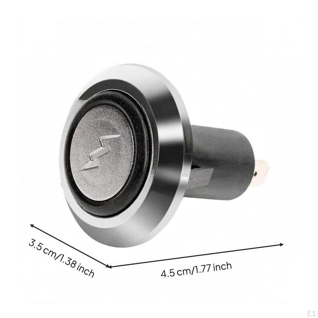 Grill Ignition Button Black Housing Spark Switch Silver Edged