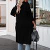 Women's Casual Long Sleeve Long Knitted Cardigan Outwear Draped Open Front Jackets