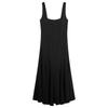 Zaprha 2025 New Arrival Black Dress Wide Shoulder Strap Square Collar Midi Skirt Dress Waist Slim Looking 4088046