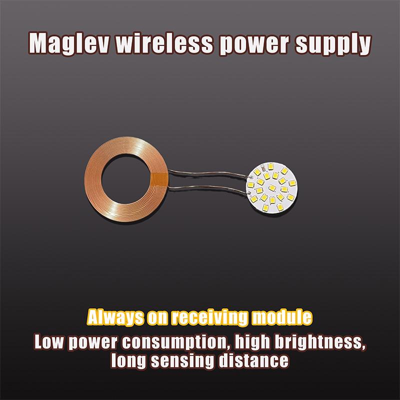 

1 Set Led Receiver Light Magnetic Levitation Wireless Power Supply Module Dc 12V Transmitter Coil Induction Wireless Lamp
