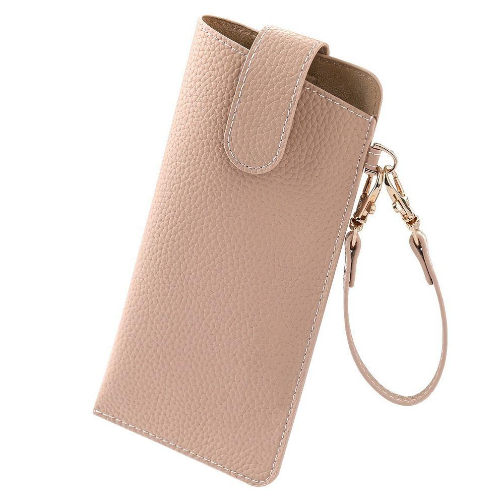 PU Leather Sunglasses Storage Bag Solid Color Hanging Sunglasses  Eyewear Accessories