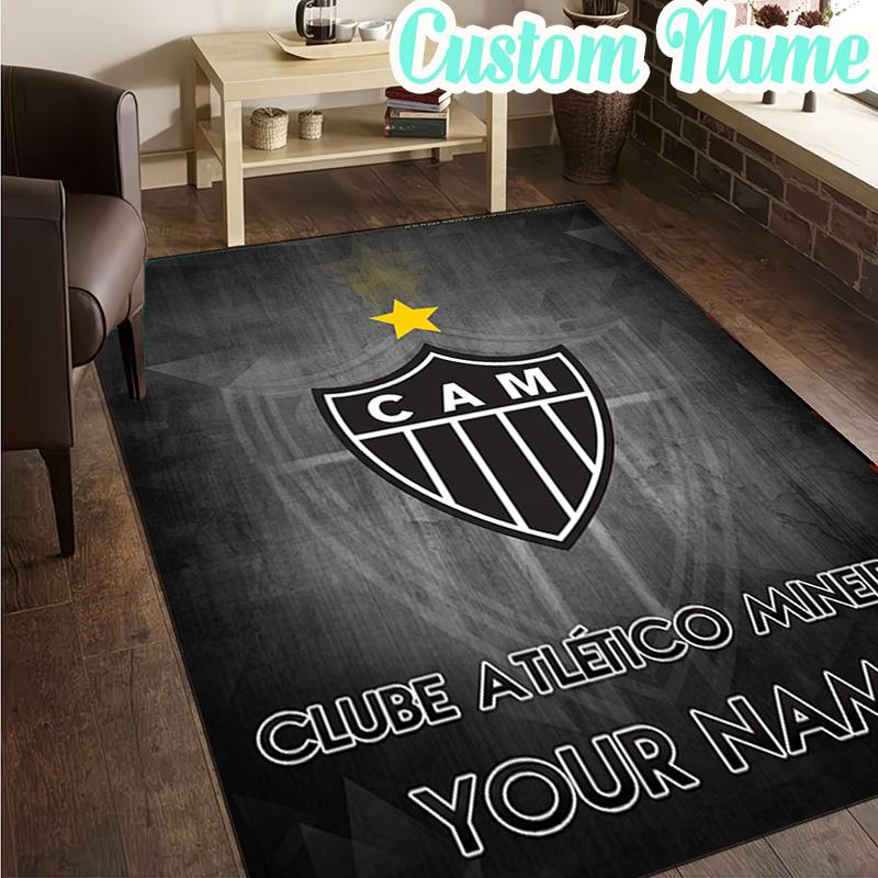 Custom Name Atletico Mineiro Rug, Office Rug, Chair Rug, Carpet for Living Rooms, Doormat Game Rug Home Decor Christmas Gifts