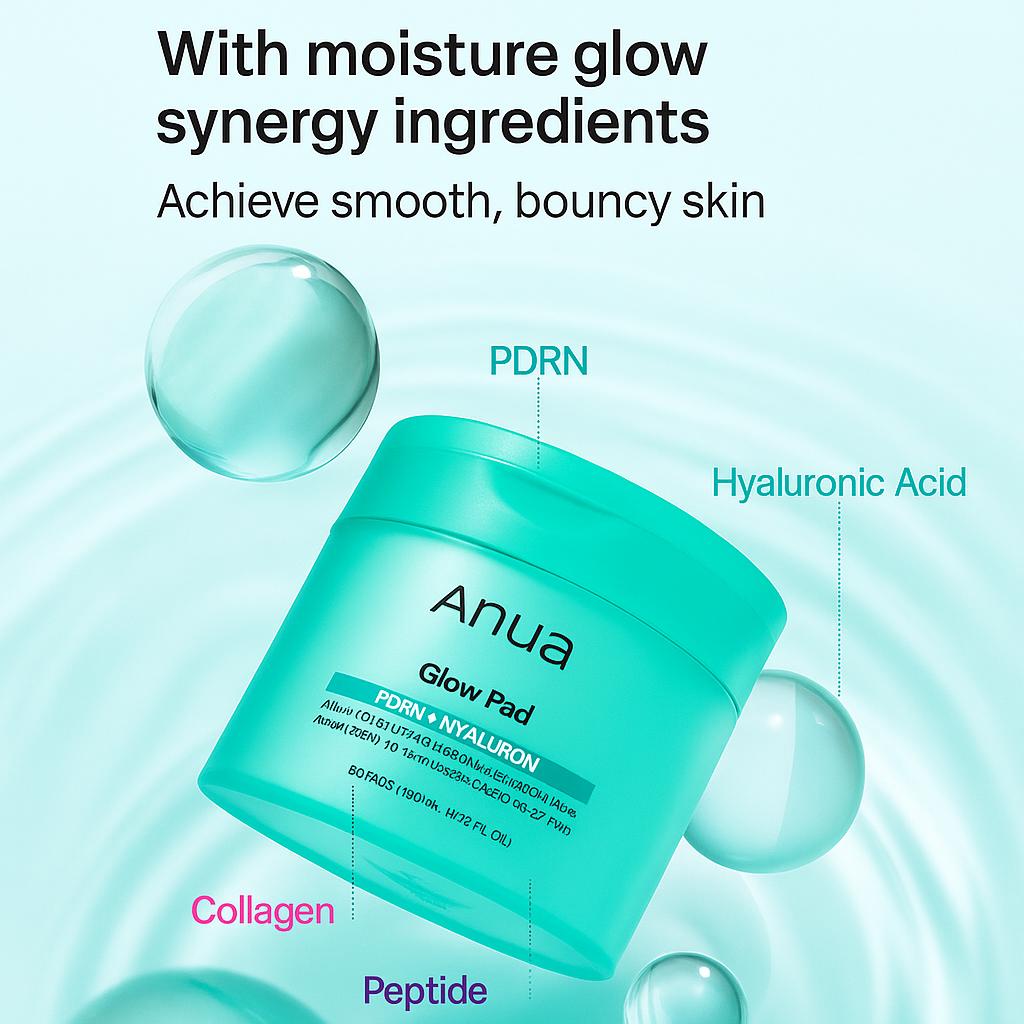 Olive Young Anua PDRN 100 Hyaluronic Acid Glow Pad