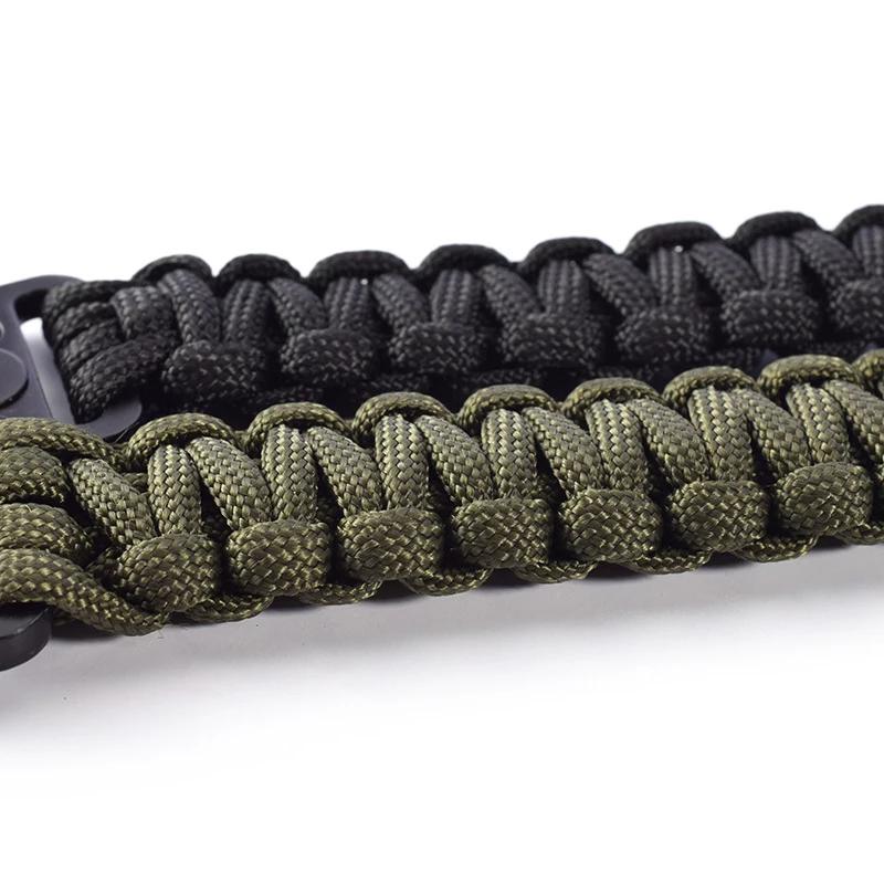 Outdoor Paracord Rope Keychain EDC Survival Kit Cord Lanyard Outdoor Emergency Key Chain For Hiking Camping Multifunction Tools