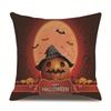 Halloween Linen Pillow Cover Printed Pillow Cover