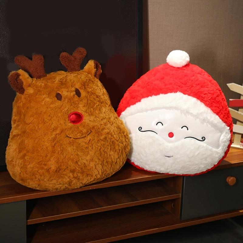 Plushie Throw Pillow Comfortable Christmas Holiday Cushion for Sofa and Bed Decoration Throw Pillows 1PC