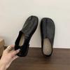 Høst Nye Damesko Flate Sko Mote Delt Tå Slip-On Loafers Myk Flat Hæl Kasual Utendørs Enkle Sko