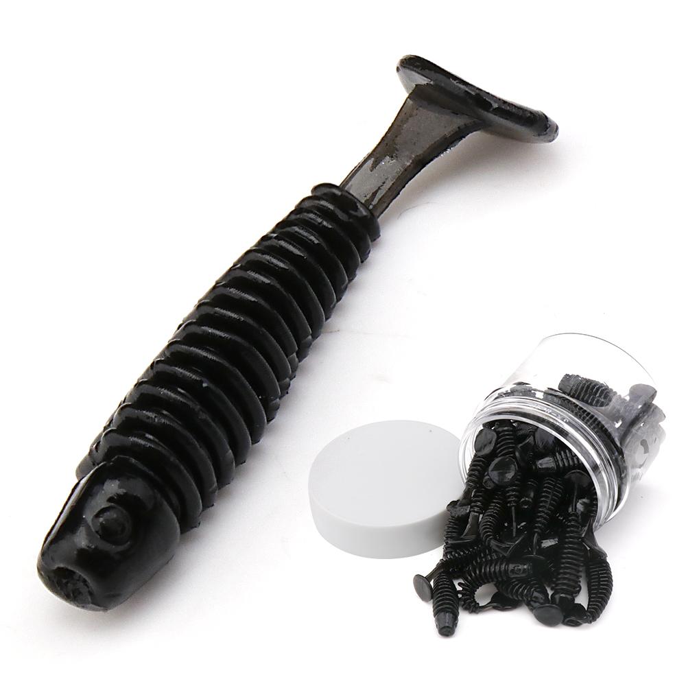 

50 шт. Рыболовная приманка Swing Impact 37 мм 0,6 г Червь Шэд Мягкий Эластичный Лопаточный Т-образный хвост Резиновый Свимбейт Воблер Силиконовый Набор приманок