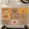 Cute Capybara Pattern Door Mat Polyester Kitchen Entryway Rug Bathroom Bedroom Entrance Doormat Indoor Outdoor Home Carpet