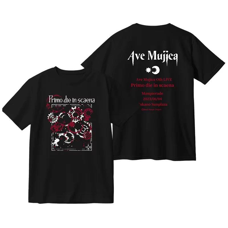 

Аниме Bang Dream Ave Mujicat Футболка Женская Хлопковая Летняя с Круглым Вырезом и Коротким Рукавом Интересная Графическая Футболка Косплей Хлопок S