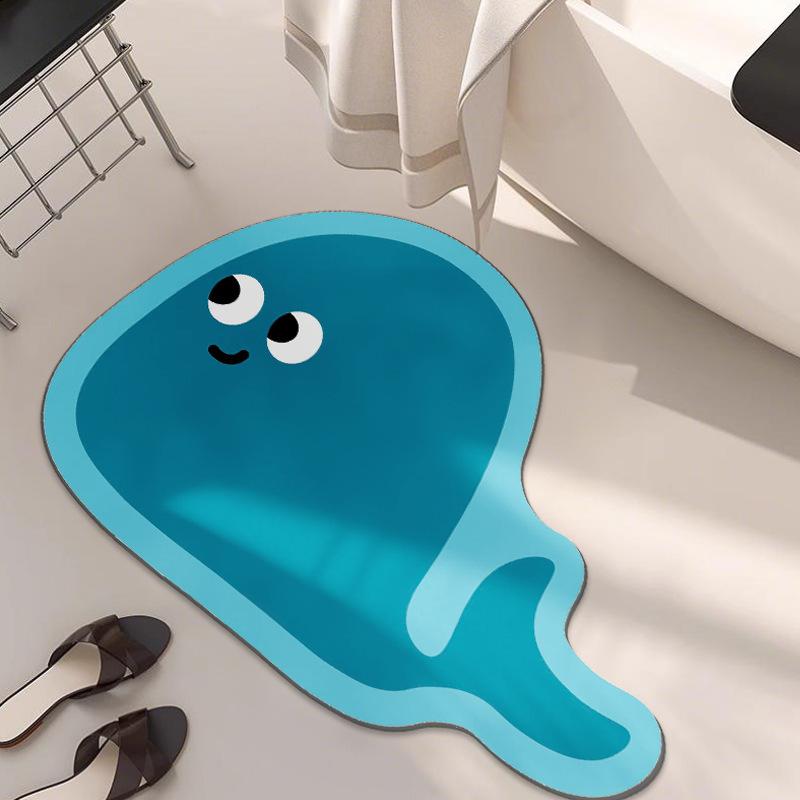 Creative Cartoon Special-Shaped Floor Mat Bathroom Water-Absorbing Quick-Drying Floor Mat Toilet Dirt-Resistant And Easy-To-Take-Care Floor Mat