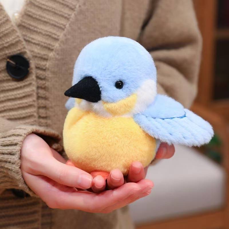 12cm Simulation Bird Doll Kawaii Stuffed Plush Toy Doll Cartoon Anime Cute Gift Doll for Children's Birthdays and Holidays