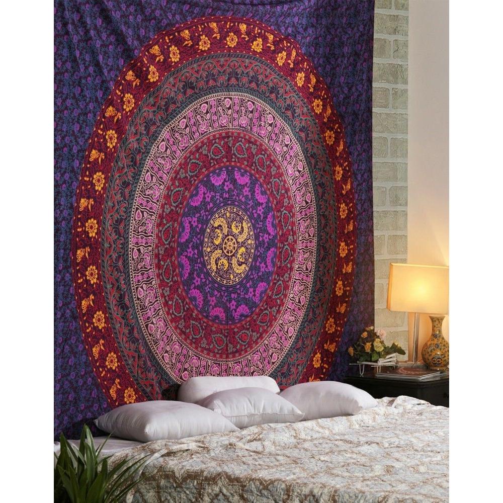 Tapestry Indian mandala hippie gypsy 75x100