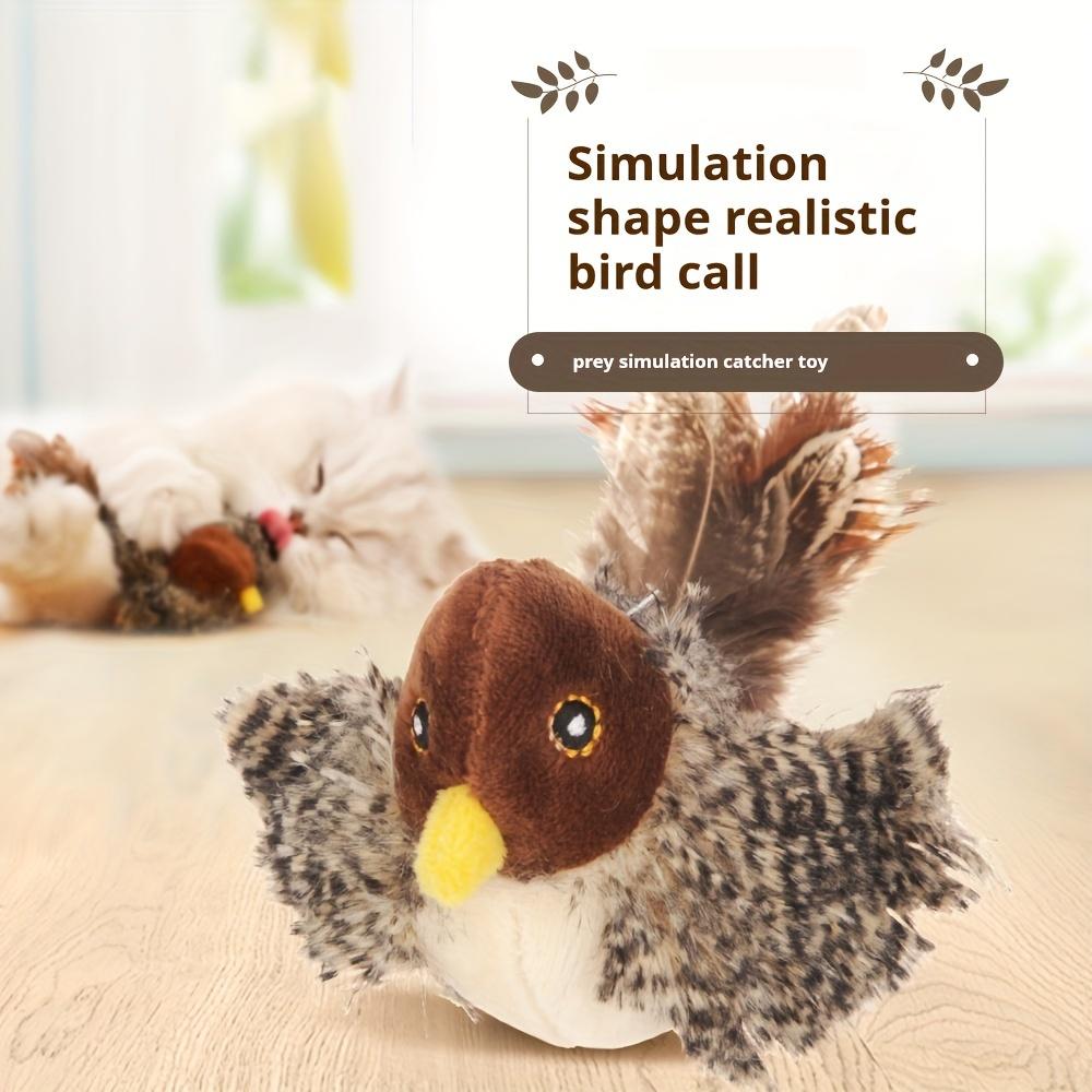 An Interactive Cat Toy, Realistic Sparrow Sound Flannel, USB Rechargeable, Remote Control, Pet Supplies, Suitable for Halloween and Christmas Gifts