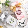 Round Floral Thank You Stickers Scrapbook for Package Seal Labels Sticker Decoration Wedding Sticker