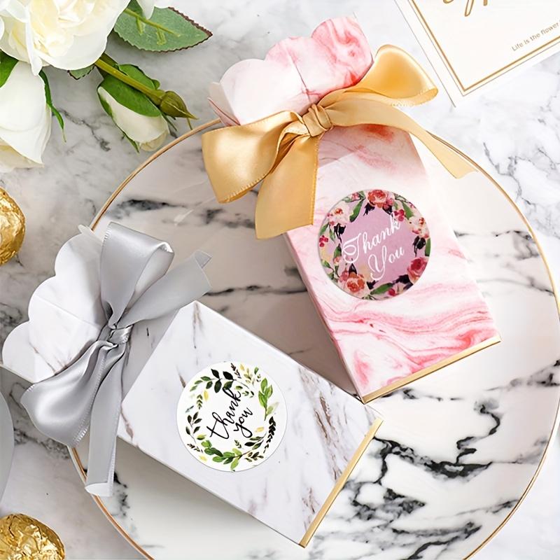 Round Floral Thank You Stickers Scrapbook for Package Seal Labels Sticker Decoration Wedding Sticker