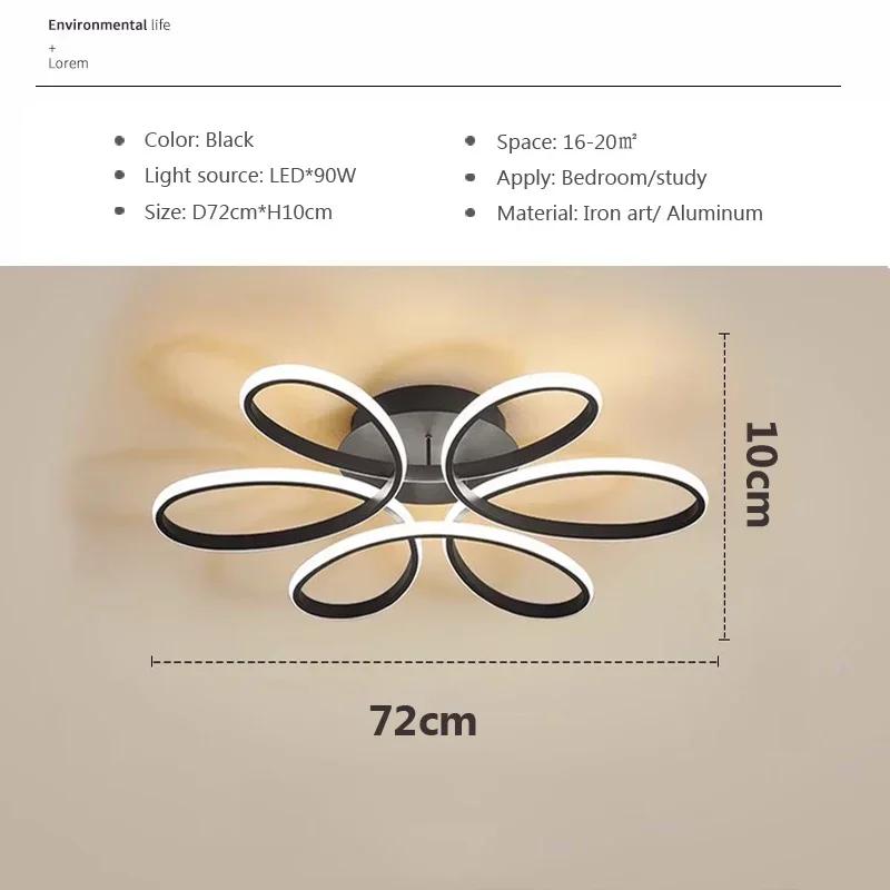 Modern LED Ceiling Lamp For Living Room Restaurant Bedroom Corridor Chandelier Six Petal Flower Design Lighting Fixture Lustr