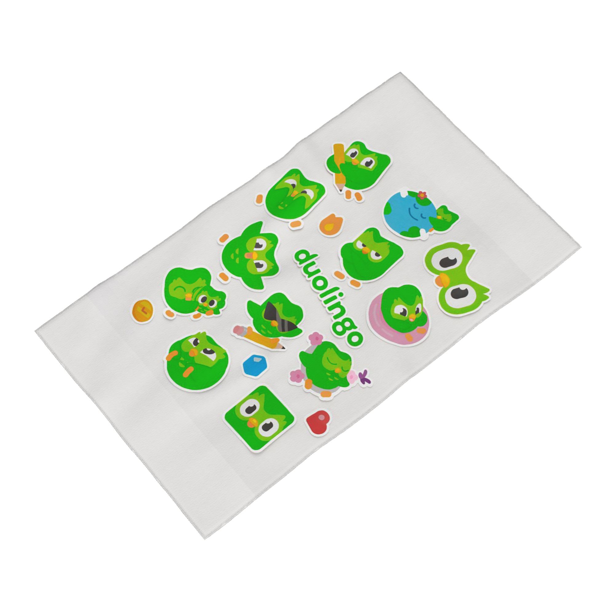 Ka Chen Muxi White Duolingo Owl Duo Soft Face Towel Quick Dry Pool Bath Cotton Towels Absorbent Quick