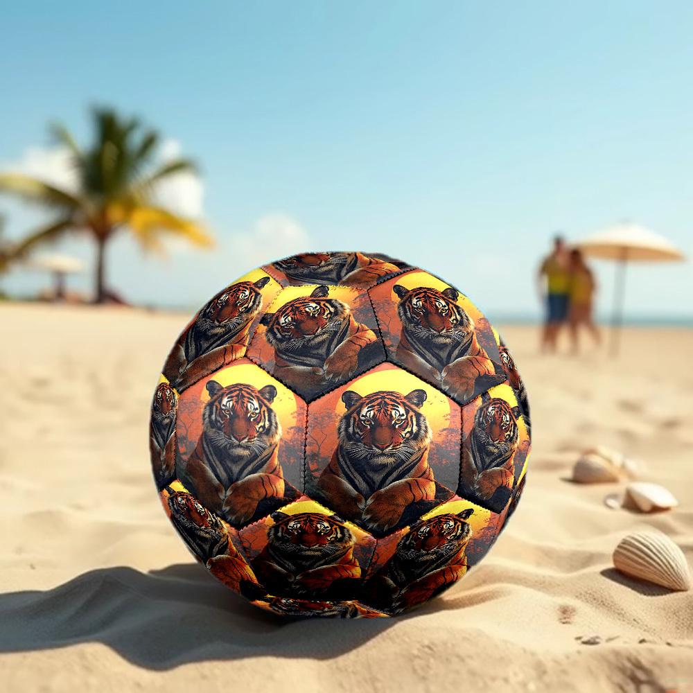 1pc Tiger Sunset Majesty Size 5 Soccer Ball Professional Match Training Football Indoor &Outdoor Sports Ball Lightweight Durable C655