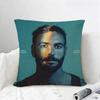Rapper Marracash Cushion Cover Natural Linen Pillowcase Set AllinOne Decor for Sofa Bedroom  Chair