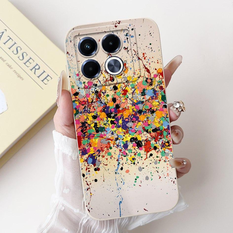 For Infinix Note 40 5G Case Cartoon Rabbit Flower Anti Slip Bumper Soft Silicone Cover For Infinix Note40 X6852 X6851 Phone Case