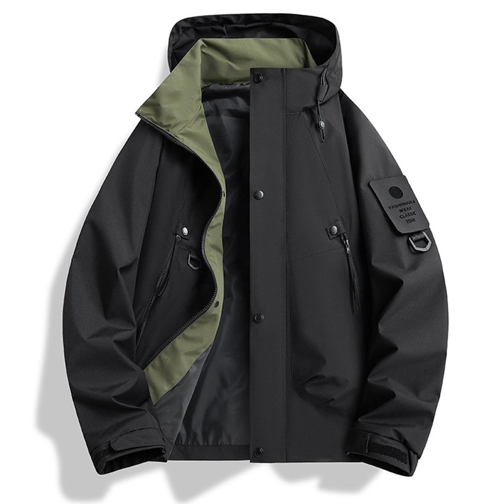Mrat Wasserdichte Herren-Jacke Mit Kapuze, Atmungsaktiv, Winddicht, Sportbekleidung, Angeln, Jagd, Klettern, Wandern, Schnell Trocknend,
