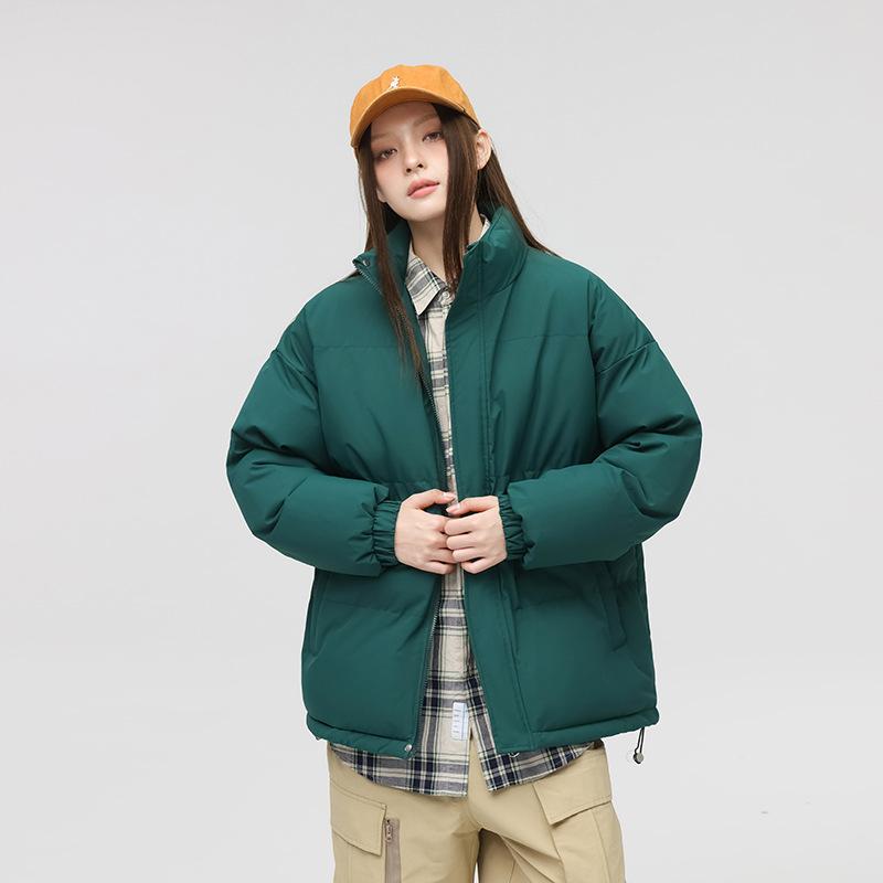 Winter New Couple Cotton Coats for Men and Women, Loose and Warm Stand-up Collar Bread Coats, Cotton Coats for Men