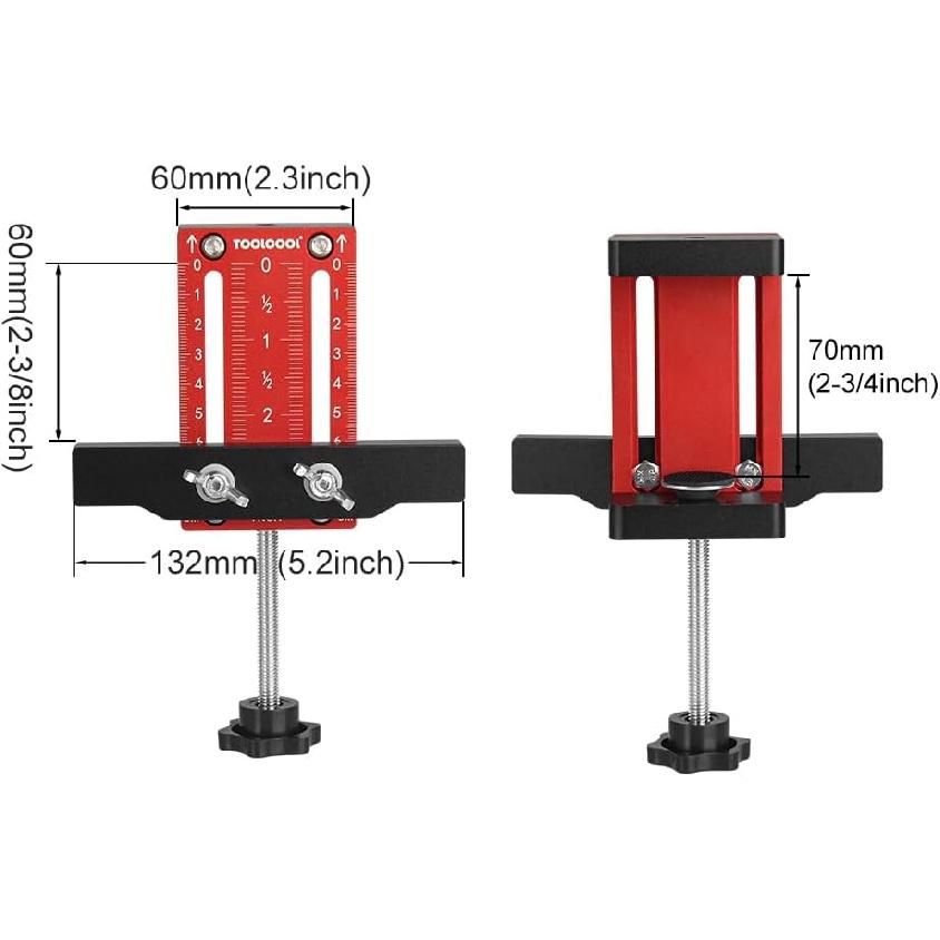 TOOLCOOL Cabinet Door Installation Positioner Installation Jig Tool Aluminum Alloy Cabinet Door Mounting Jig Help for Hanging Cabinet Doors