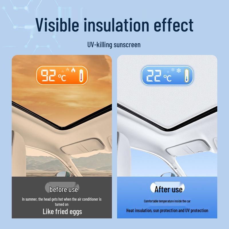 Nano 06 Sunroof Electrostatic Sunshade - Compatible with Dongfeng 25 Model, Offers Heat Insulation, Sun Protection, Privacy, and Light-Blocking.