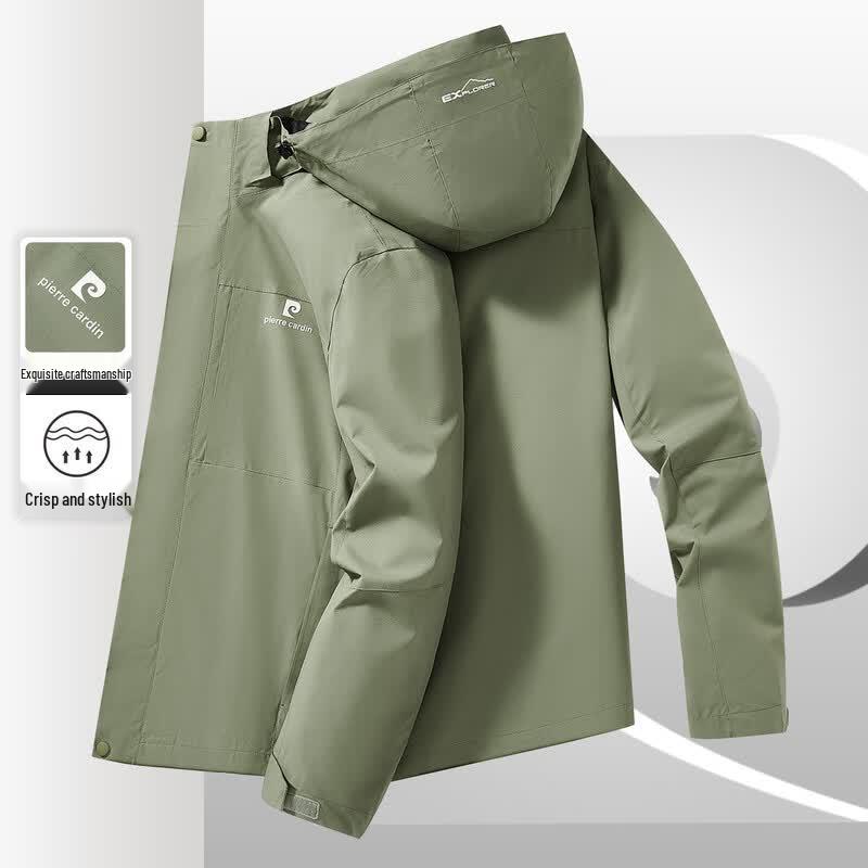 Pierre Cardin Men s Outdoor Hiking Jacket with Detachable Hood 3XL