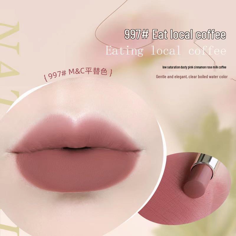 NOVO5979 Soft Mist Matte Velvet Long-Lasting Lipstick - High Pigment & Non-Stick Lip Gloss