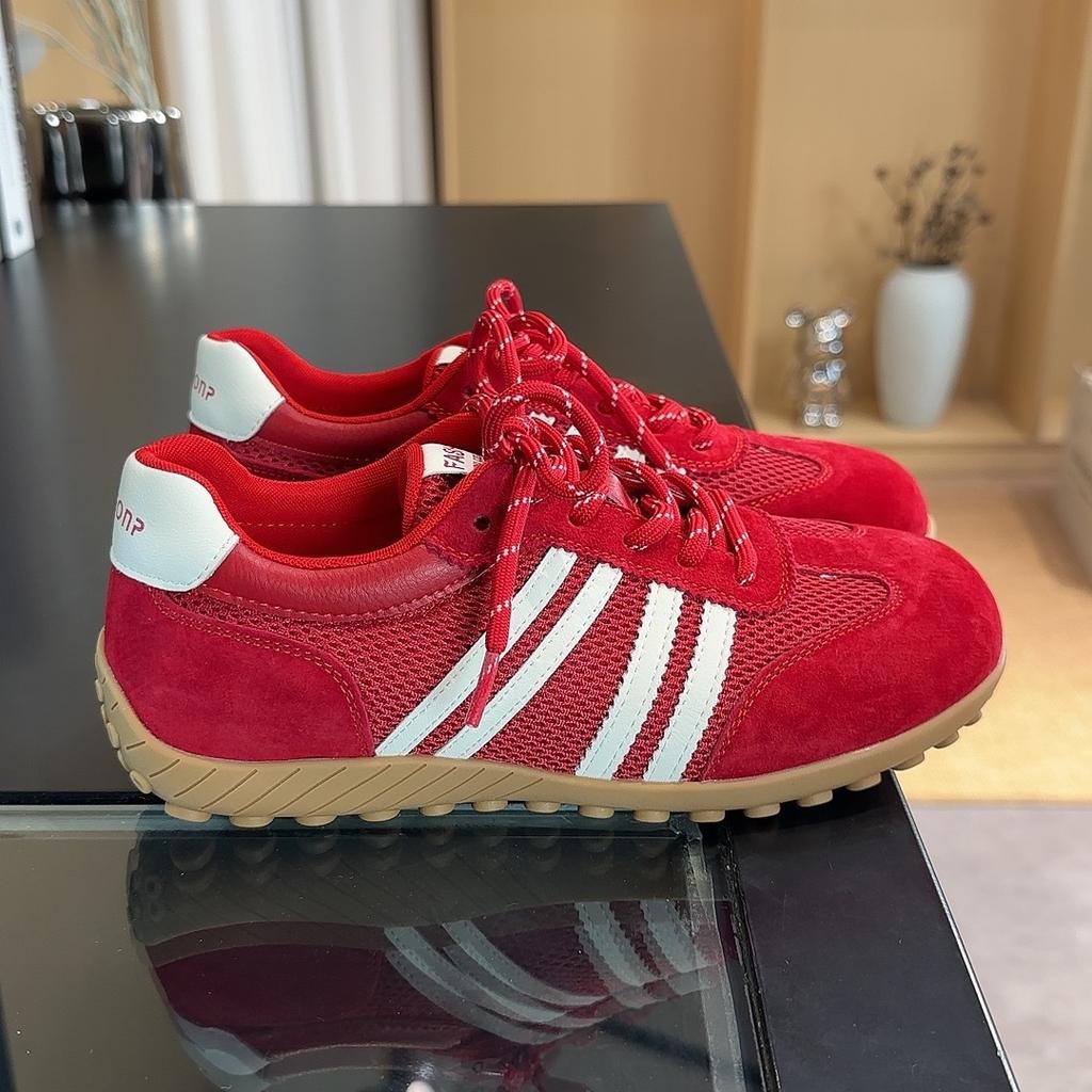 Retro color matching flat-bottomed German training shoes women's 2025 new mesh breathable comfortable versatile casual sports Forrest Gump shoes