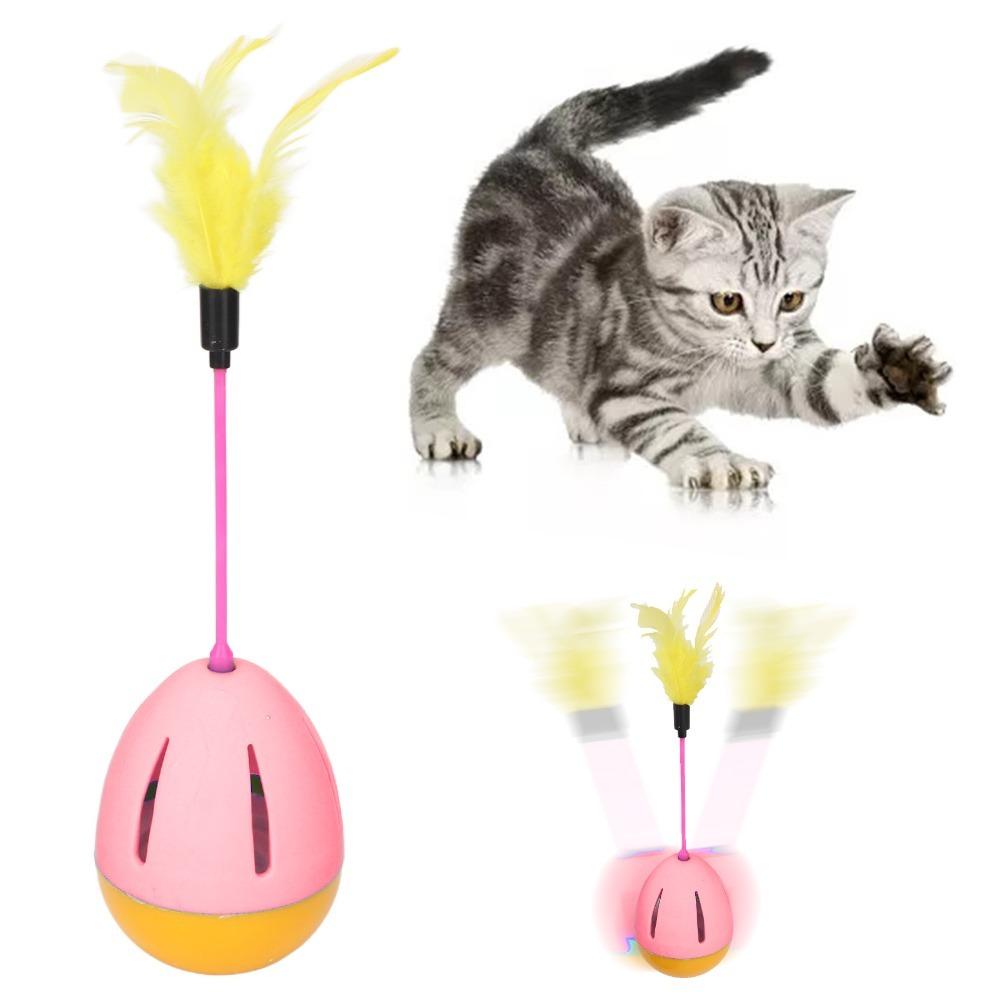 Runder Becher Tumbler Katzenfutterspender Spielzeug Interaktives Kätzchen Spielzeug Langeweile Linderung für Katzen