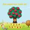 Peache Orange Banana Pear Apple Fruits Tree Felt Math Learning Education Board