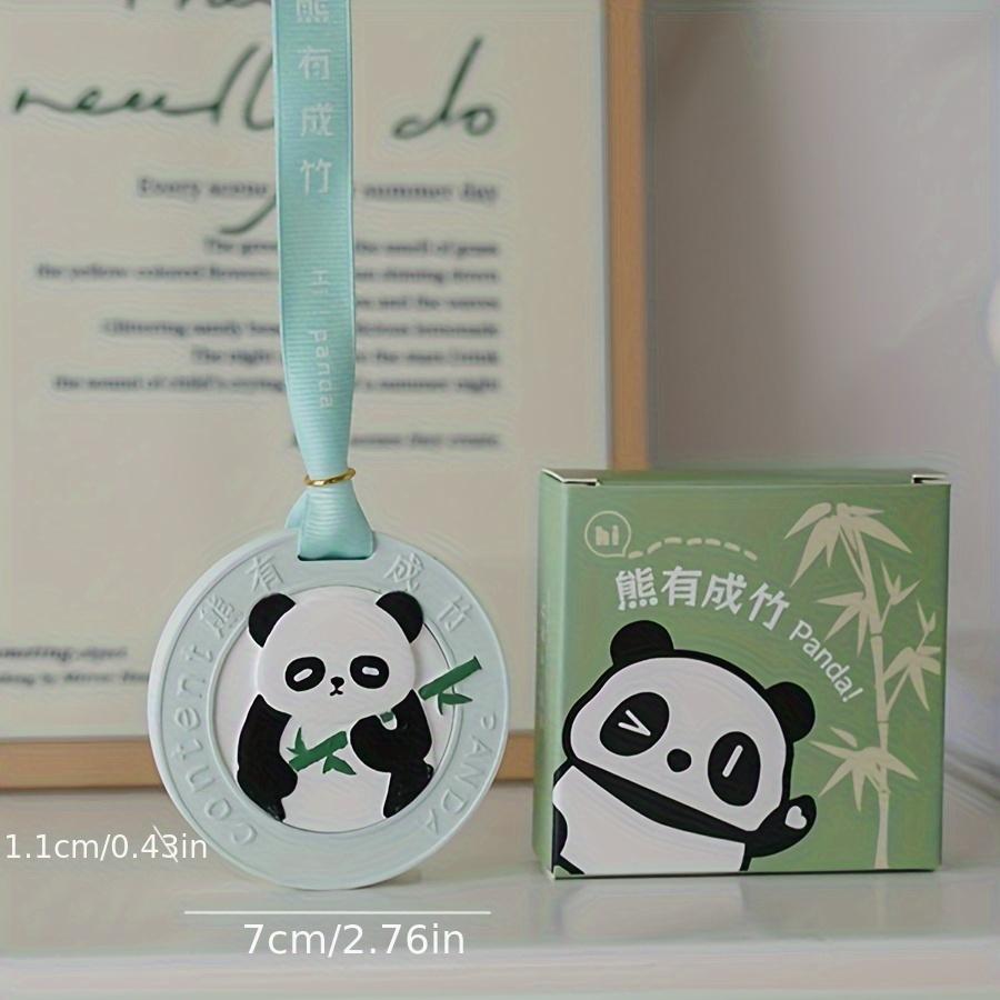 1pcPanda Aromatherapy Pendant Bamboo Leaf Cedar Fragrance Lasting Aromatherapy Gypsum Bathroom Bedroom Wardrobe Car Diffuse Soli