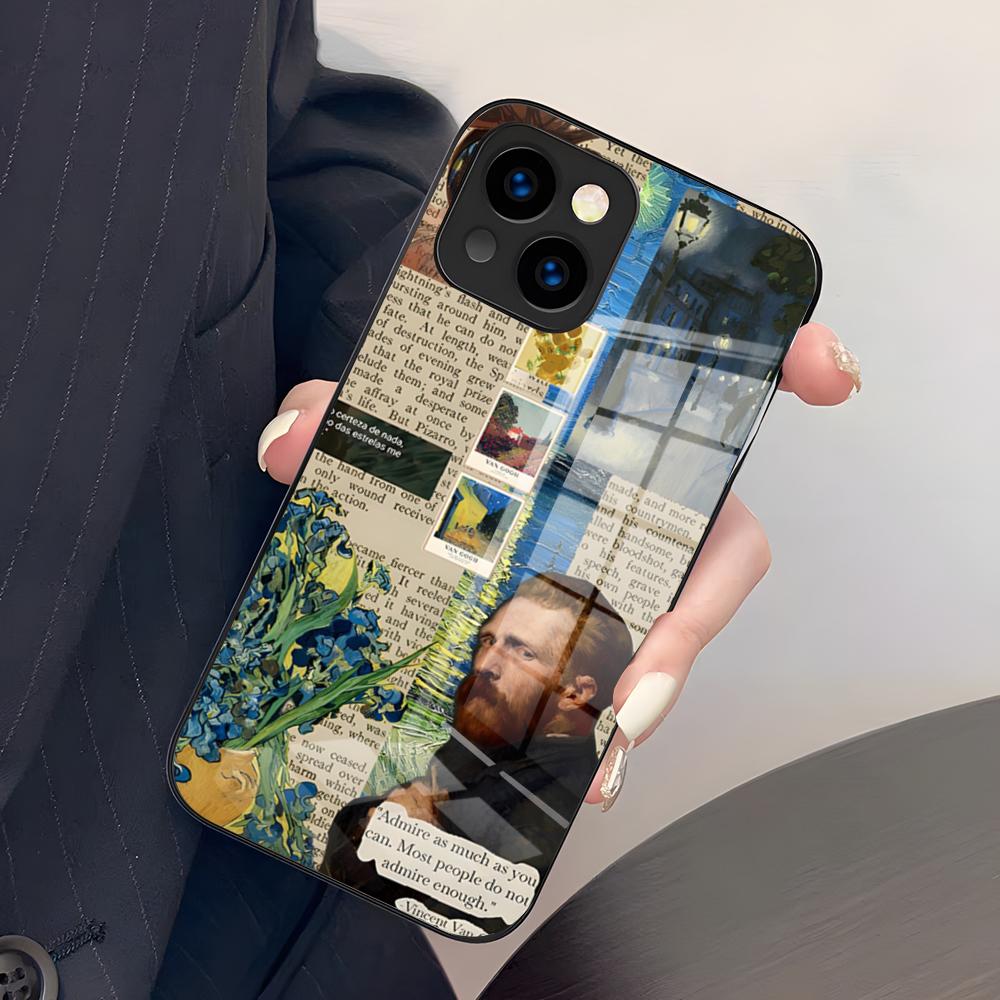 

Vincent Van Gogh Phone Case For IPhone 17 Pro Max 15 Pro 16 14 Plus 12 13 Mini 11 Pro Shockproof Glass Cover iPhone15