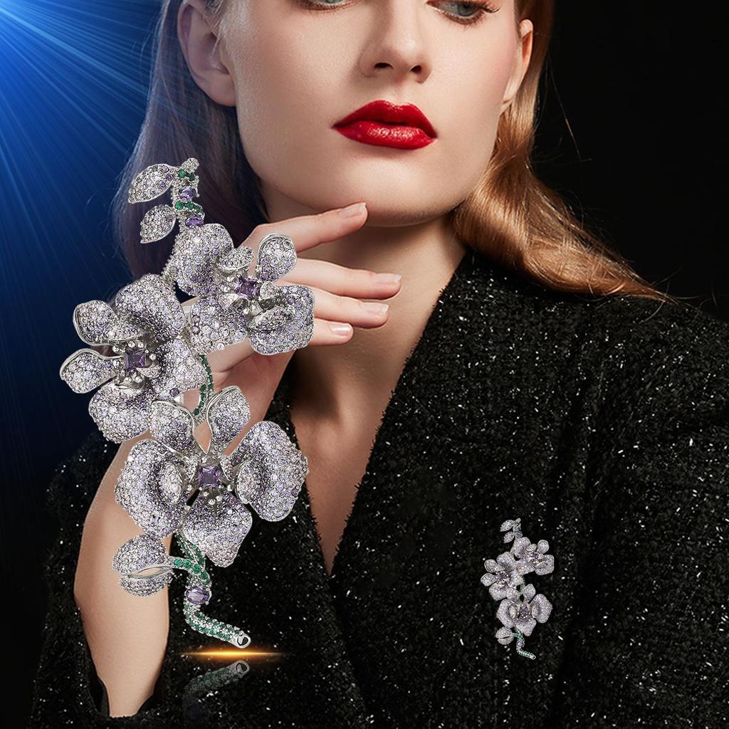 Senior Brooches Flower Leaf Brooch Pins for Women Suit Pendant  Fashion Brooches Jewelry