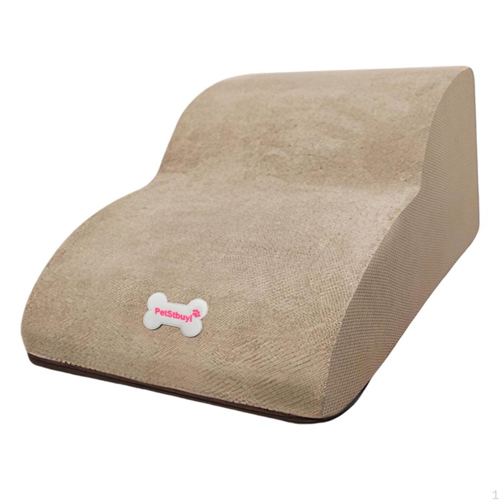 2 Step Dog Stairs Ramp Non Slip Bottom Washable Puppy Couch Ladder Multipurpose for Puppy, Car