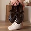 2025 super fire round head Mary Jane shoes girls small leather shoes inner height increase summer single shoes bow Japanese jk sweet